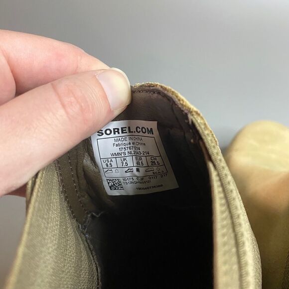 Sorel Addington Chelsea Block Heel Ankle Boots Sandy Tan Kettle 9.5 - Picture 6 of 6